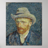 Poster Autoportrait de Vincent van Gogh au chapeau de feu (Devant)