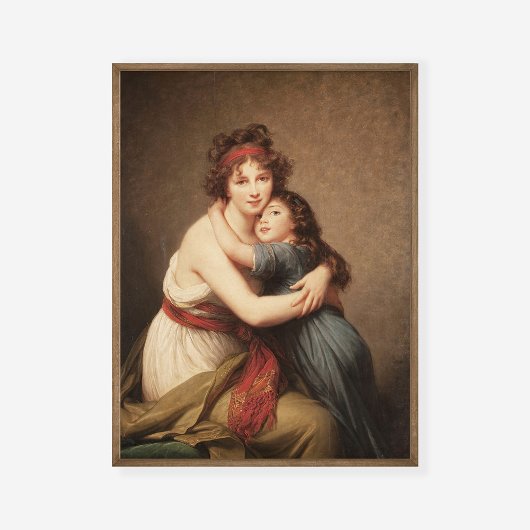 Poster Autoportrait d'Elisabeth Le Brun avec fille