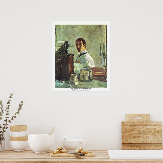 Poster Autoportrait Devant Un Miroir (Cuisine)