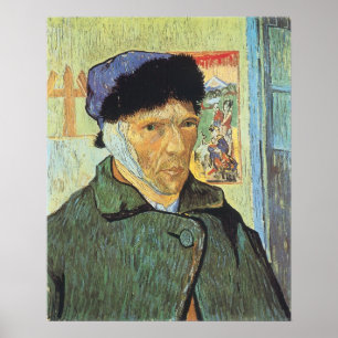 Poster Autoportrait, oreille bandée par Vincent van Gogh