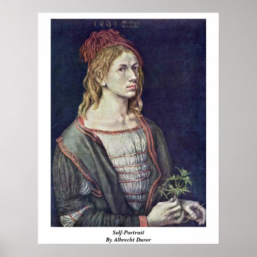 Poster Autoportrait Par Albrecht Durer (Devant)