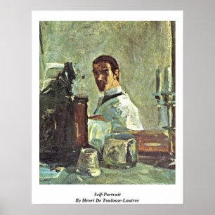Poster Autoportrait par Henri De Toulouse-Lautrec