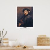 Poster Autoportrait Par Rembrandt Harmenszoon Van Rijn (Cuisine)