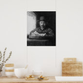 Poster Autoportrait pendant le dessin, 1648 (Cuisine)