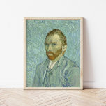 Poster Autoportrait | Vincent Van Gogh<br><div class="desc">Self-Portrait (1889) de l'artiste post-impressionniste néerlandais Vincent Van Gogh. Van Gogh s'est souvent utilisé comme modèle pour pratiquer la peinture artistique. C'était la dernière de ses nombreux autoportraits,  peints seulement quelques mois avant sa mort. Utilisez les outils de conception pour ajouter du texte personnalisé ou personnaliser l'image.</div>