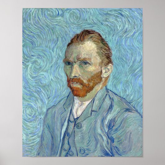 Poster Autoportrait, Vincent van Gogh, 1889 (Devant)