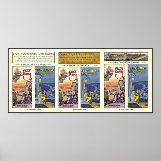 Poster Autoriser Playa del Rey - Élections de 2014 (Devant)