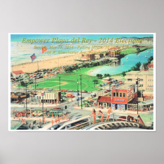 Poster Autoriser Playa del Rey - Frontière de 2014 ¼ pouc (Devant)