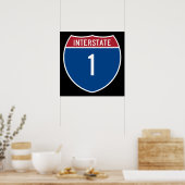 Poster Autoroute 1 (Cuisine)