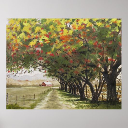 Poster Autoroute d'automne (Devant)