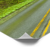 Poster Autoroute éloignée à travers la forêt (Coin)