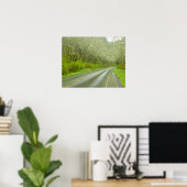 Poster Autoroute éloignée à travers la forêt (Bureau à domicile)