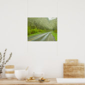 Poster Autoroute éloignée à travers la forêt (Cuisine)