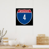 Poster Autoroute Interstate 4 (Cuisine)