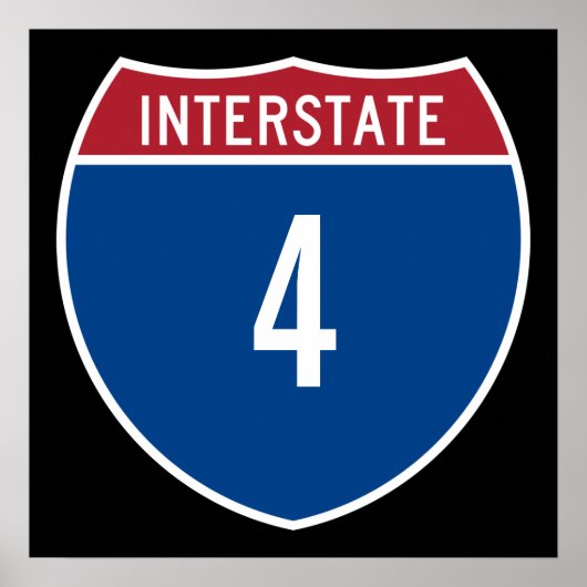 Poster Autoroute Interstate 4 (Devant)
