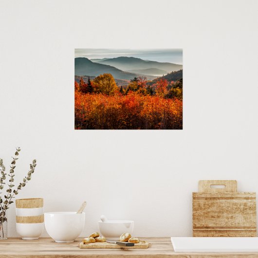 Poster Autoroute Sunrise Kancamagus Vue sur le New Hampsh (Cuisine)