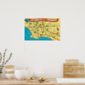Poster Autoroutes de Los Angeles (Cuisine)