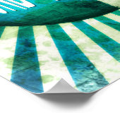 Poster autour du monde : globe burst (Coin)