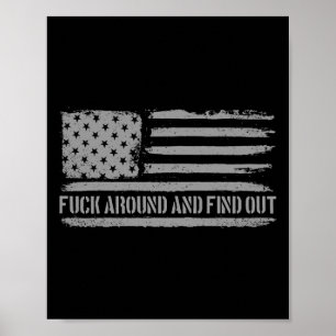 Poster Autour Et Découvrez Le drapeau Américain 4 juillet