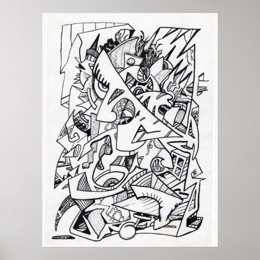 Poster Autres plans de ici, dessin à encre (Devant)