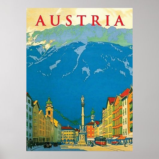 Poster Autriche, centre-ville (Devant)