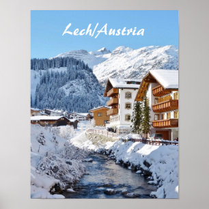 Poster Autriche Lech am Arlberg en hiver