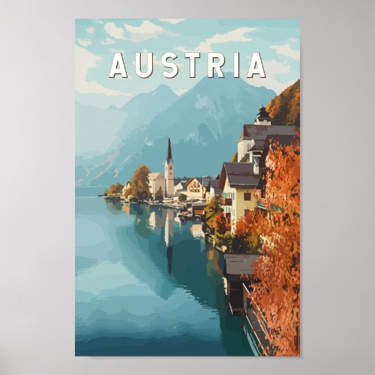 Poster Autriche Travel Art Vintage (Devant)