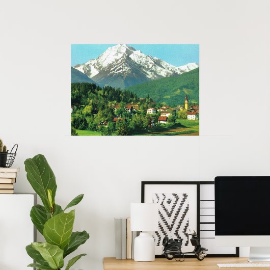 Poster Autriche, Tyrol, Igles près d'Innsbruck (Bureau à domicile)