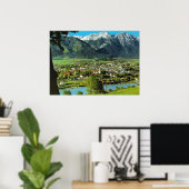 Poster Autriche, Tyrol, Solbad Hall et River Inn (Bureau à domicile)