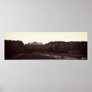 Poster Autriche vintage Vienne Jardins de Schonbrunn 1970