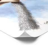 Poster Autruche caricaturée drôle (Coin)