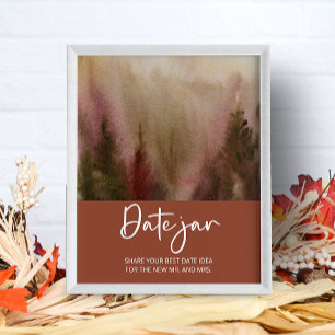 Poster Autum Forest date nuit idées Date jar nuptiale jeu