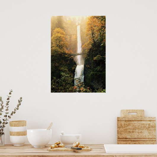 Poster Autumn at Multnomah Falls (Cuisine)