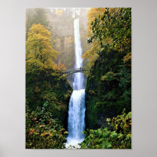 Poster Autumn at Multnomah Falls