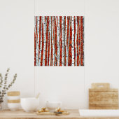 POSTER AUTUMN BIRCH TREES (Keuken)