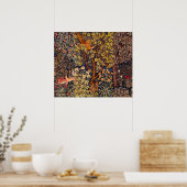 Poster AUTUMN FOREST ANIMALS Haricots, faisan, Brown Flor (Cuisine)