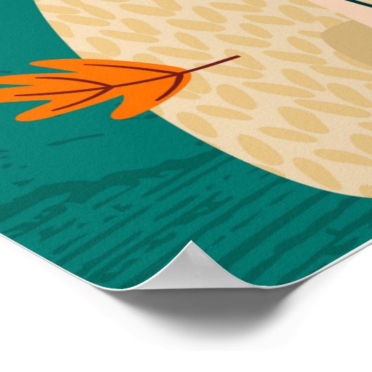 Poster Autumn Girl with Tree in Jar, personnaliser (Coin)