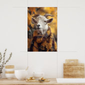Poster Autumn Goat Art Print, Rustic Fall (Cuisine)
