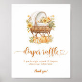 Poster Autumn Little Citrouille Vintage Déchets Raffle (Devant)