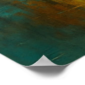 Poster Autumn Radiance Teal Reflections and Golden Light (Coin)