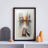 Poster Autumn Reflection Docside