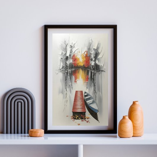 Poster Autumn Reflection Docside