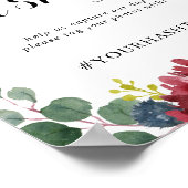 Poster Autumn Rustic Calligraphy Wedding Oh Snap Sign (Coin)