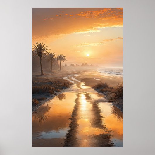 Poster Autumn Sunset in Nature (Devant)