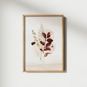 Poster Autumn Watercolor Floral
