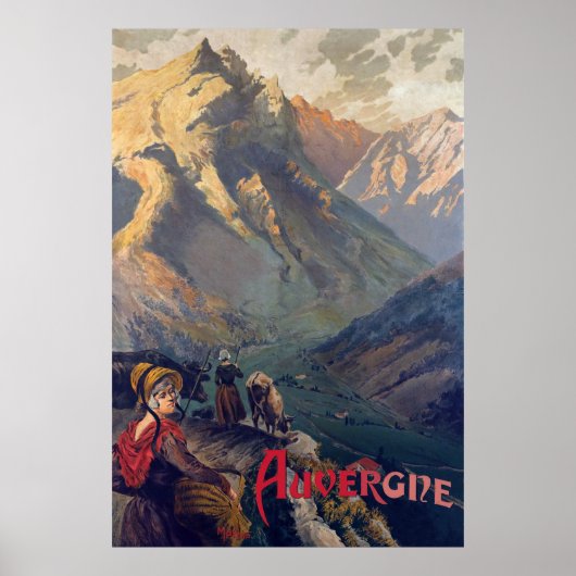Poster Auvergne, Mountain Road, France (Devant)