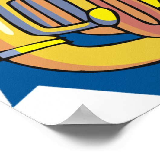 Poster aux instruments Tuba (Coin)