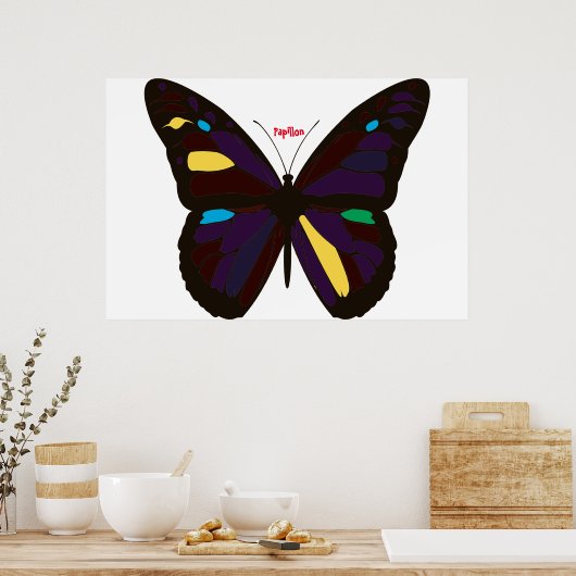 Poster aux papillons (Cuisine)
