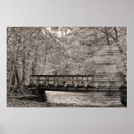 Poster Aux parents de la mariée - Poème Mariage (Devant)