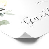 Poster aux signes bleu et blanc Dusty Floral (Coin)